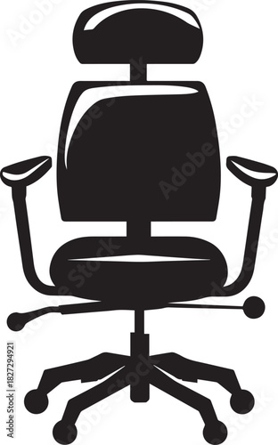 Office Chair icon clean simple silhouette