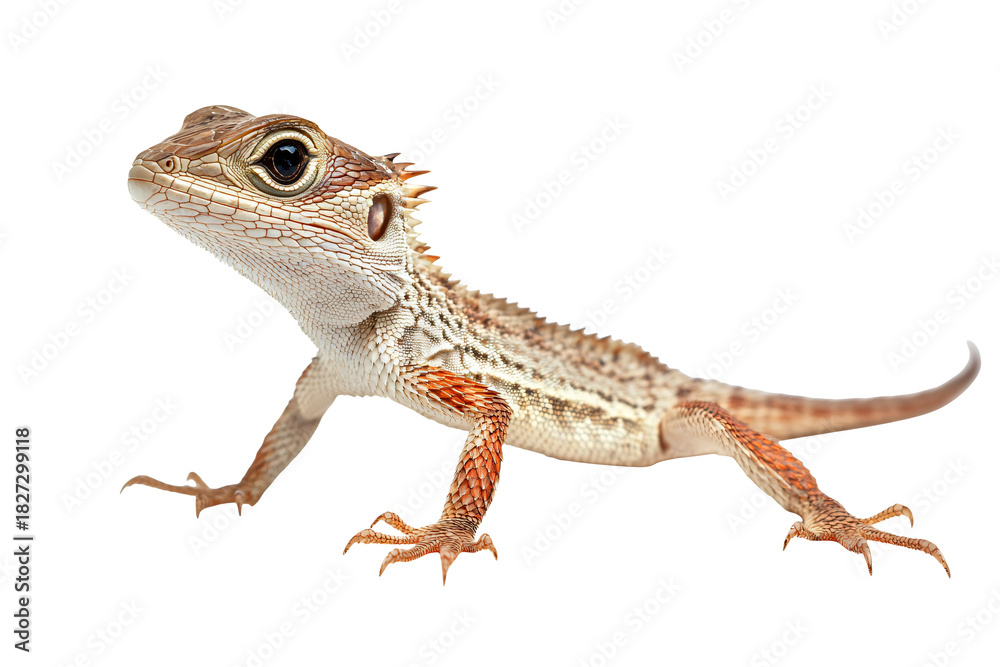 Naklejka premium Intricate lizard with detailed scales and sharp claws, a natural wonder