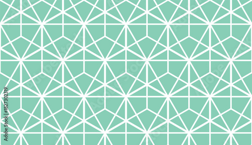 The geometric pattern with lines. Seamless vector background. White and green texture. Graphic modern pattern. Simple lattice graphic design