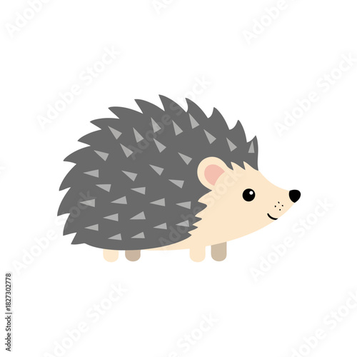 Cute cartoon hedgehog animal character illustration for children design