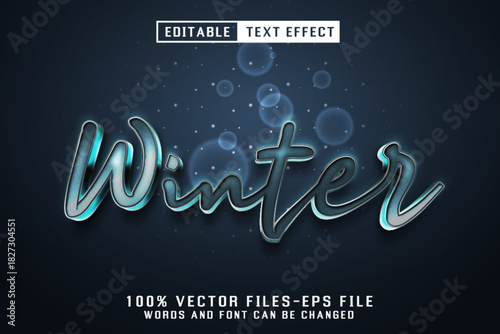 Winter 3d Text - Editable Text Effect