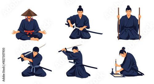 Explore the way of the warrior with these dynamic samurai poses, find inner peace in meditation, and embrace the traditional arts of Japan
