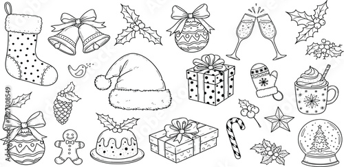 Curated set of hand-drawn doodle graphic elements, versatile sketch symbols, and artistic accents, perfect for adding a creative and personalized touch to digital design projects
