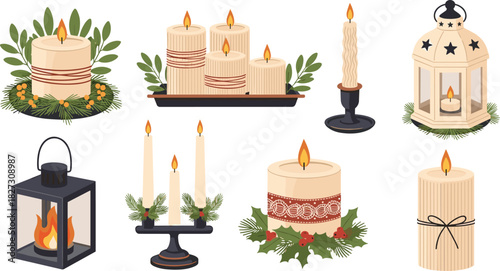 Festive Christmas Frame Collection Elegant Holiday Border Designs