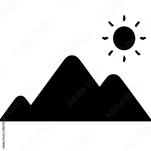 Mountain Sun Icon