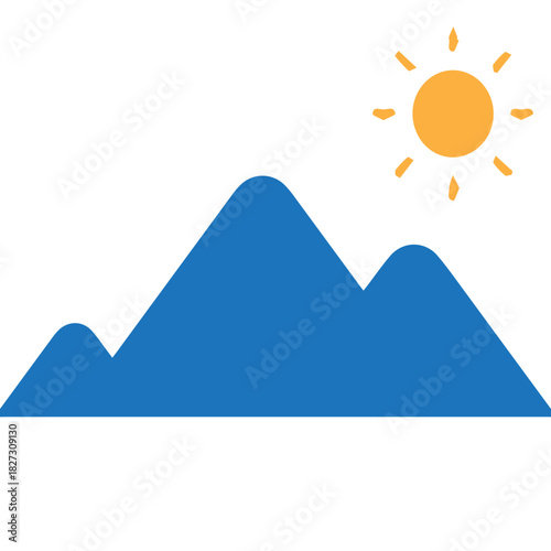 Mountains and Sun