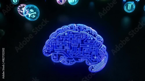 Digital Brain Circuit Animation
