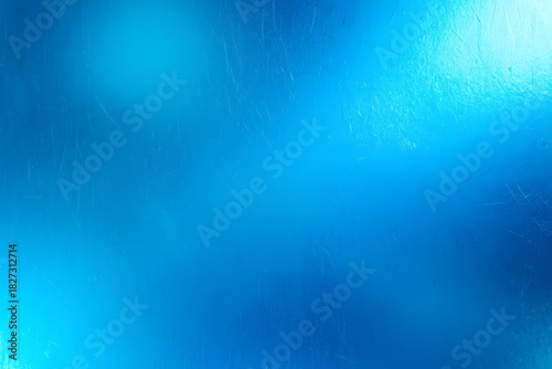 Neon metallic effect. Blue texture shine foil. Light blue color background.