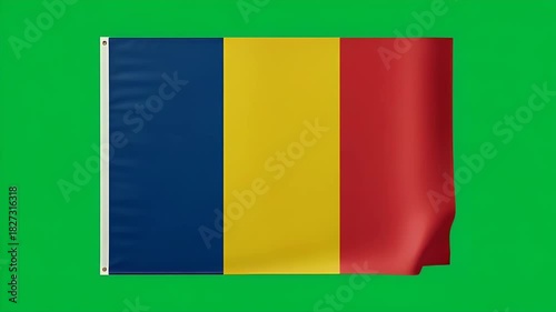 Waving Bulgarian flag animation shows national pride and patriotism on vibrant green background