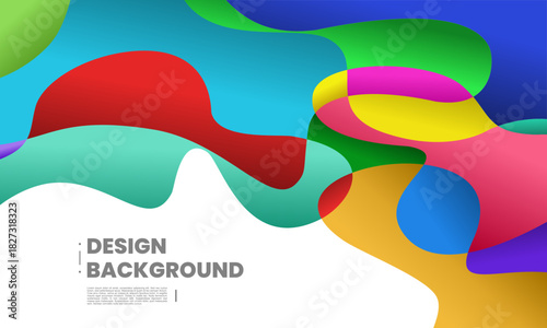 Vector banner Colorful liquid and fluid background. can use for art festival. banner etc.