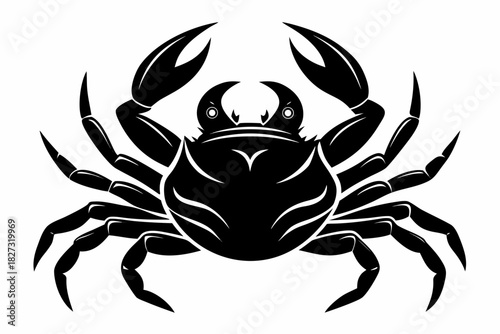 Blue crab vector illustration on white background