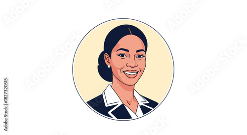 Confident woman smiling, professional avatar for business profiles, adding a modern touch to presentations, websites, and marketing materials