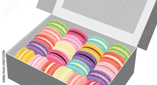 Colorful macarons in a box make the perfect sweet gift for any occasion, a delicious and delightful treat to enjoy with friends and family!