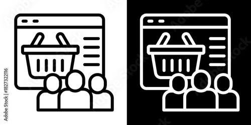Unified Commerce  Icon Set White Style Collection