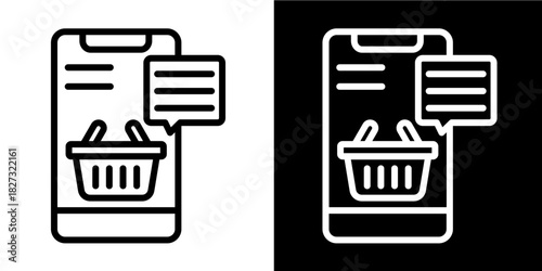 In-App Messaging  Icon Set White Style Collection