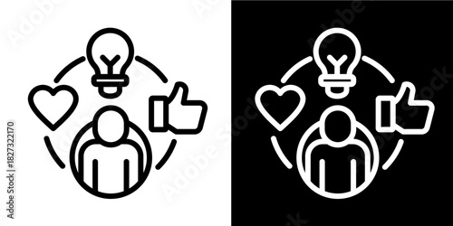 Seamless Experience  Icon Set White Style Collection