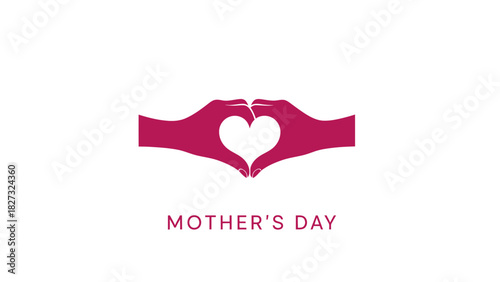 Hands forming heart shape, celebrating mother's day love and care.