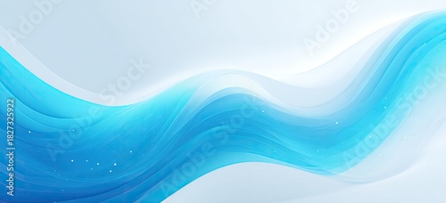 Wallpaper Mural Abstract flowing blue and white wave design. Digital art creates depth, lightness, and motion with swirling lines Torontodigital.ca