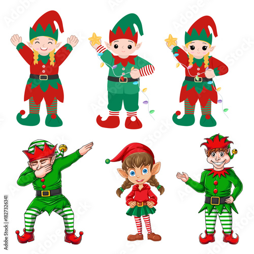 Variety of Cute Christmas Elves