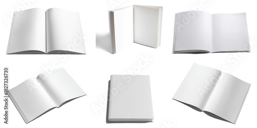 Wallpaper Mural blank book mockups, isolated on white background Torontodigital.ca