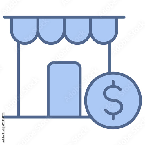 Retail Price Blue Icon