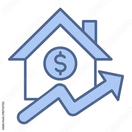 Price Increase Blue Icon