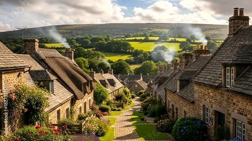 Wallpaper Mural Enchanting Bourton-on-the-Water Scenic Beauty of Idyllic Cotswold Village and Nature View Torontodigital.ca
