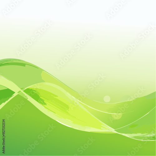 Bright green abstract wave illustration pattern texture design