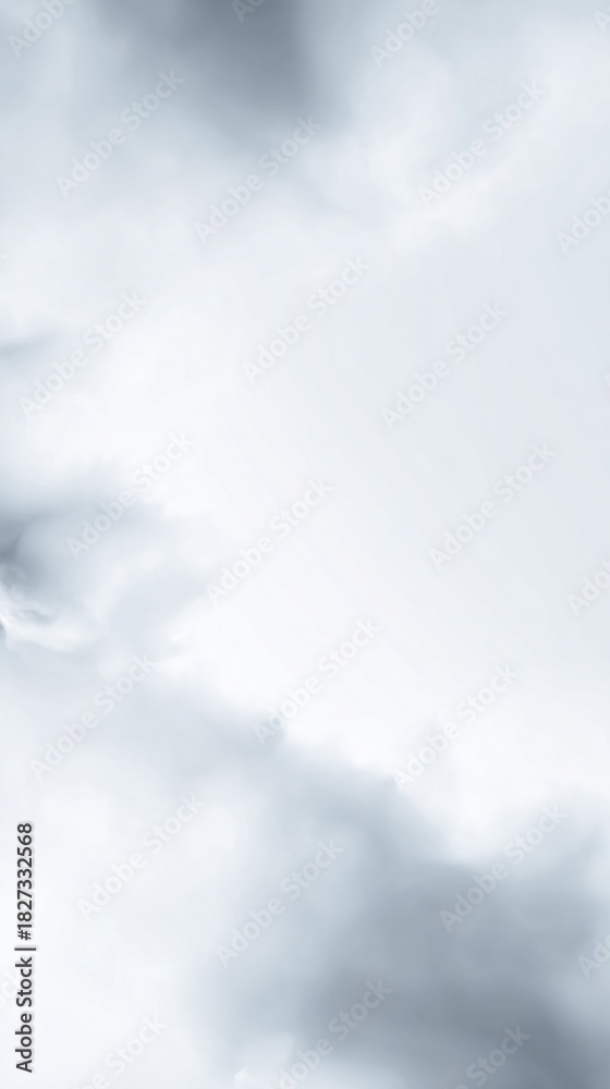 Fototapeta premium A soft, ethereal background featuring light gray and white hues, resembling misty clouds or fog, creating a tranquil atmosphere.
