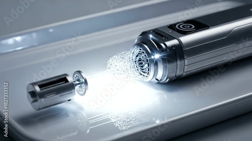 Wallpaper Mural Futuristic Fiber Optic Device Animation Displaying Technological Innovation and Connectivity, Torontodigital.ca