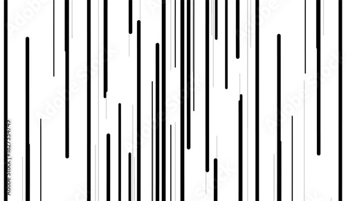 Trendy dynamic vertical speed lines background. Anime style line backdrop. Comics book speed lines. Monochrome manga super hero force movement layout. Simple geometric horizontal stripes.