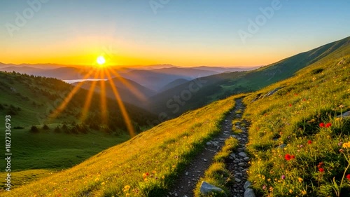Wallpaper Mural Majestic Sunrise over Carpathian Mountains: A Breathtaking Journey Through Nature's Canvas Torontodigital.ca