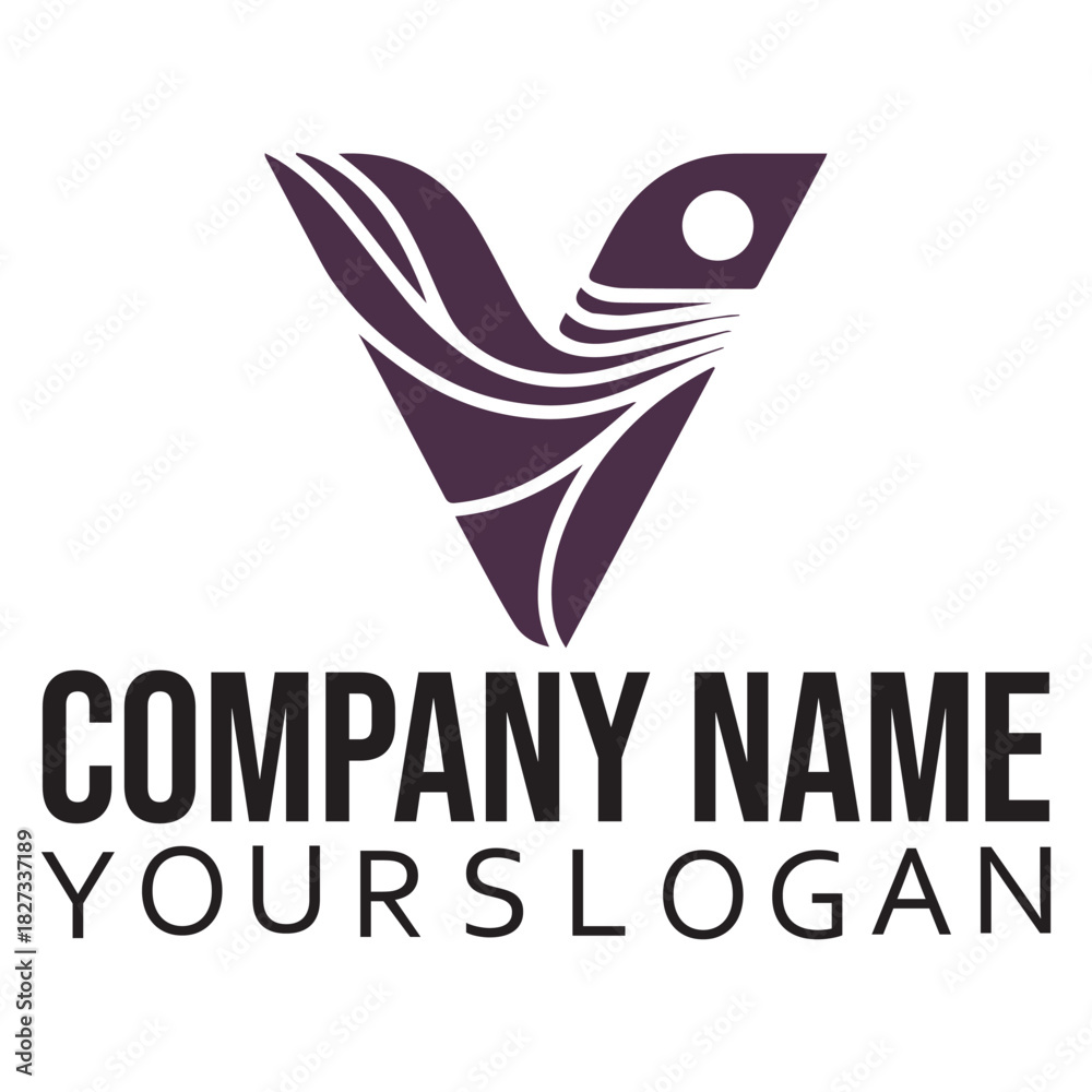 Obraz premium Generic V letter logo vector file concept for modern digital design projects
