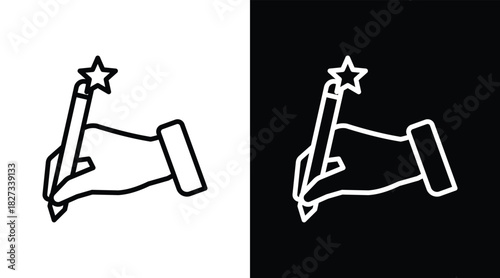 competence Two-tone version in black and white background