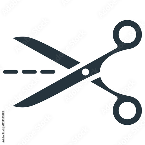 Scissor Glyph Icon Style