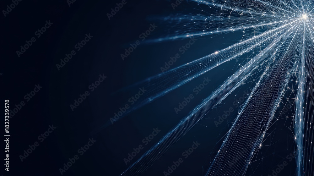 Fototapeta premium Radiant cosmic explosion of bright lights radiating from a central point. Capture the mesmerizing brilliance of a cosmic display. ..Created with Generative AI, not depicting real subjects.