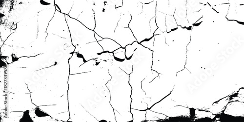 Broken and grated urban street wall construction. Background with cracks on the wall. 