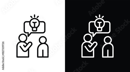 consulting Two-tone version in black and white background