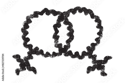 Hand drawn lesbian identity sign Symbol used to represent sex and gender