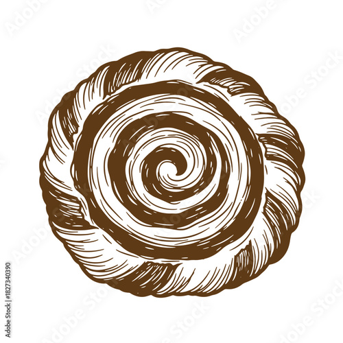 Hand drawn sketch vintage pastry illustration perfect for bakery cafe or food related design