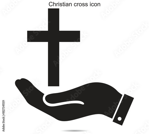 Christian cross icon