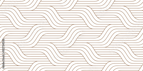 Abstract Brown Wave Pattern With Interwoven Lines For Modern Design Background