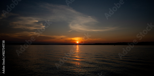 A gorgeous sunset vista over Lake Gaston, North Carolina.