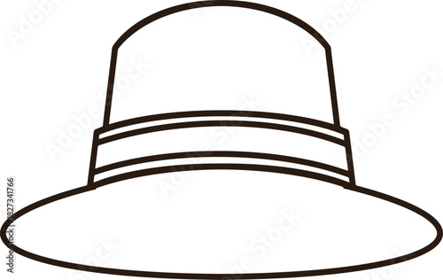 A farmer's hat is shown in the line drawing.