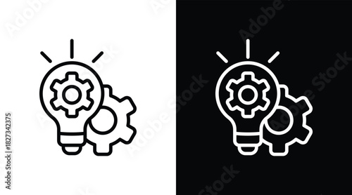 innovation Two-tone version in black and white background