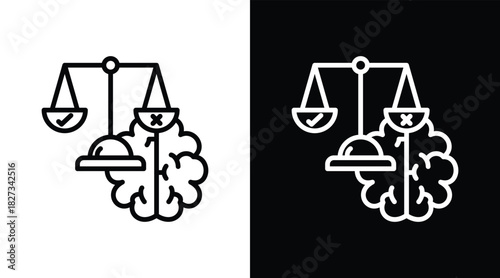 judgment Two-tone version in black and white background