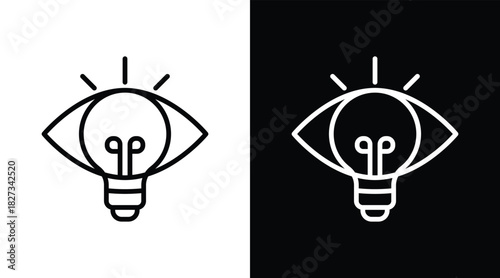 insight Two-tone version in black and white background