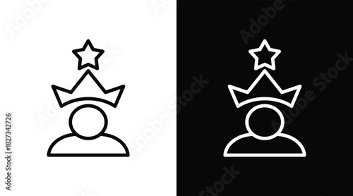 leadership Two-tone version in black and white background