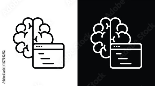 logic Two-tone version in black and white background