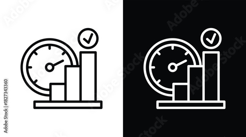 performance Two-tone version in black and white background